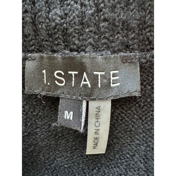 New~ 1.STATE ~Ribbed Open Back Long Sleeve Turtle Neck Sweater Size M - Picture 5 of 7